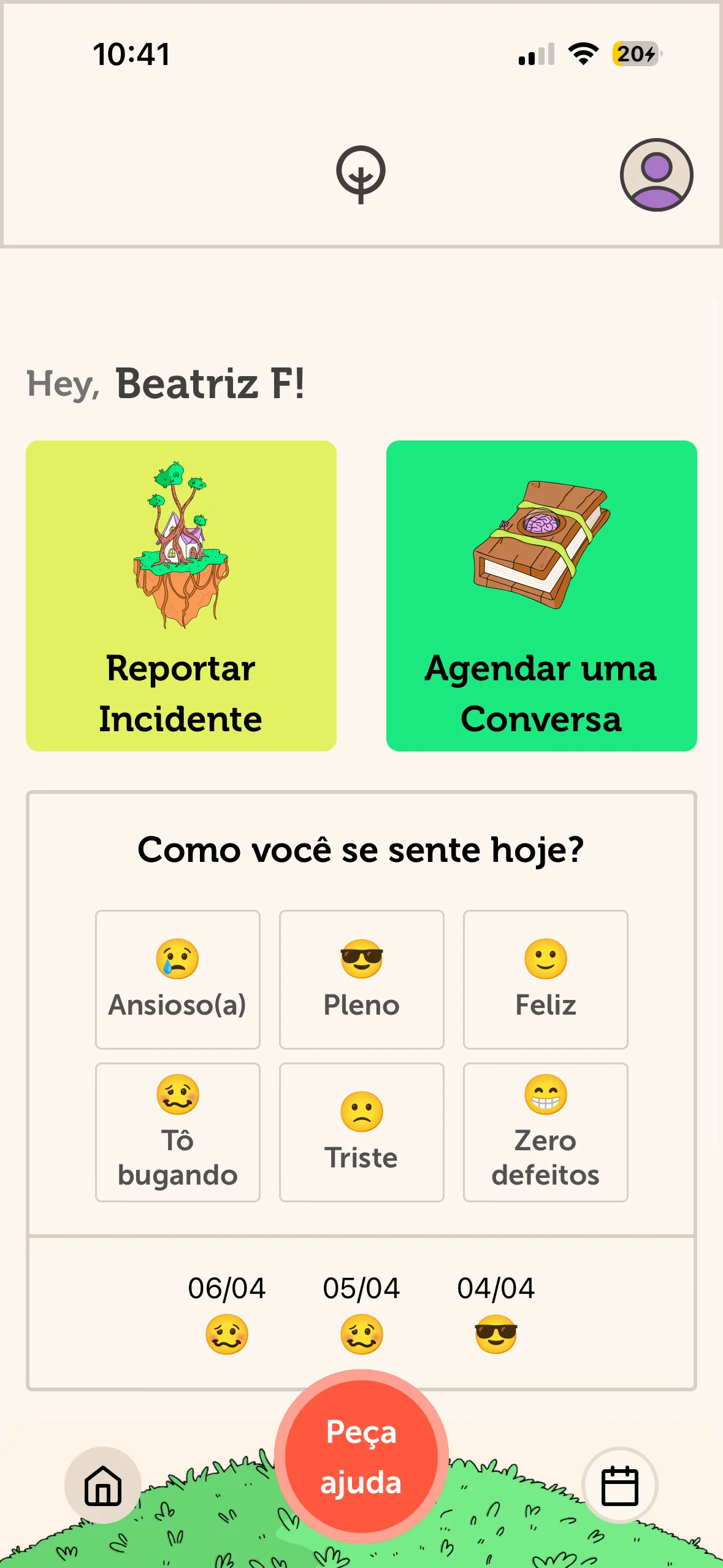 Tela do APP Fortsy